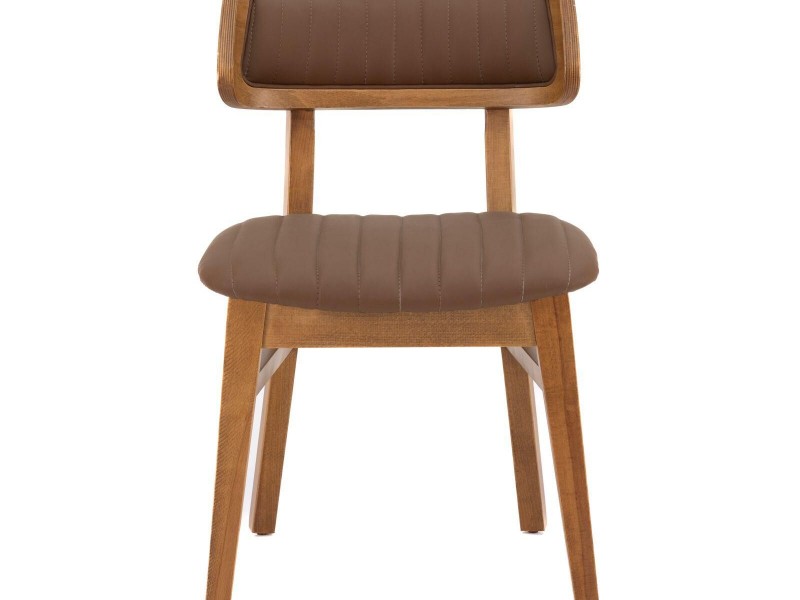 Lora Masif Ahşap Sandalye – Kahverengi